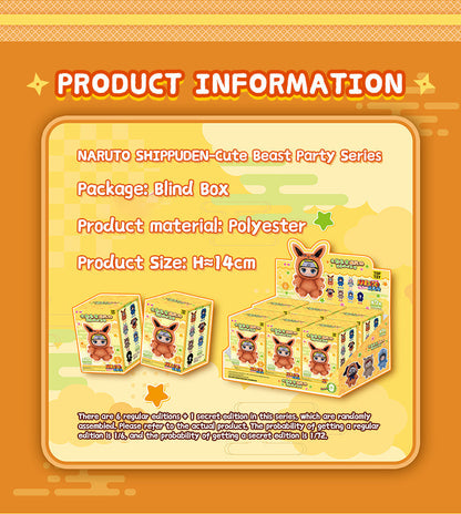 Naruto Beast Party Plush Keychains Gift Blind Box