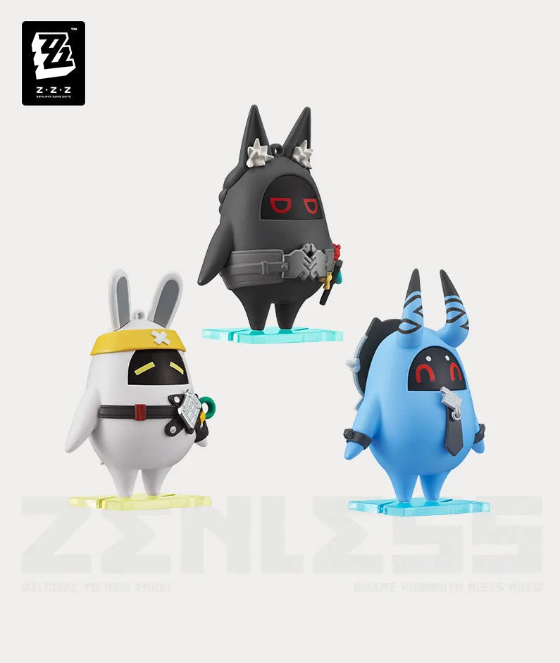 Zenless Zone Zero Bangboo Standee Miyaboo, Asaboo & Soukaboo Toy Keychain