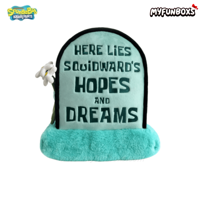 SpongeBob SquarePants Here Lies Squidward‘s Hopes and Dreams Plush Pillow