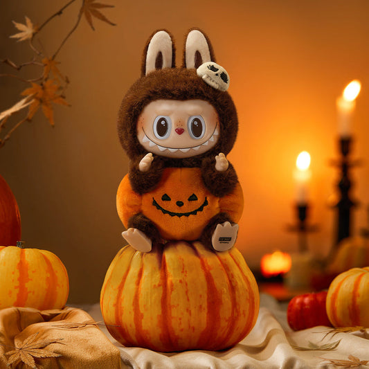 LABUBU Happy Halloween Party Series-Sitting Pumpkin Vinyl Plush Pendant
