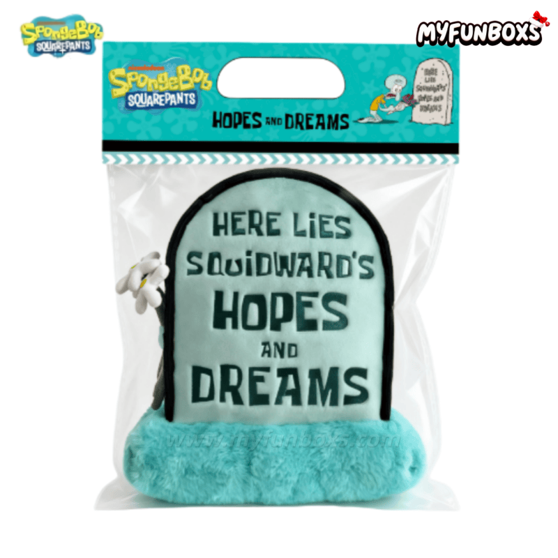 SpongeBob SquarePants Here Lies Squidward‘s Hopes and Dreams Plush Pillow