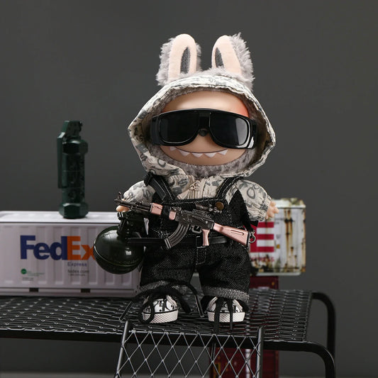 PUBG Style Tactical Vest for Labubu Doll