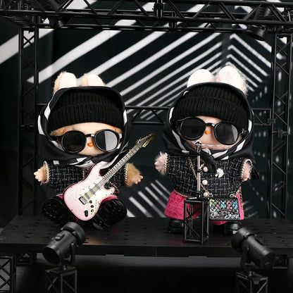 Labubu Doll Clothes - Black Skirt Outfit Set