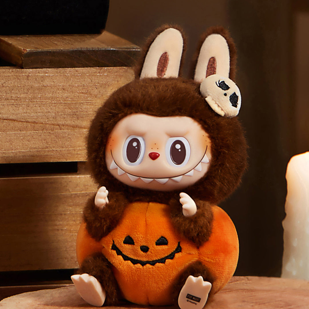 LABUBU Happy Halloween Party Series-Sitting Pumpkin Vinyl Plush Pendant