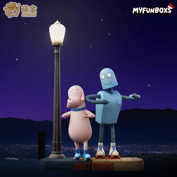 Robot and Puppy Dancing Under a Streetlight(Pre-Order)
