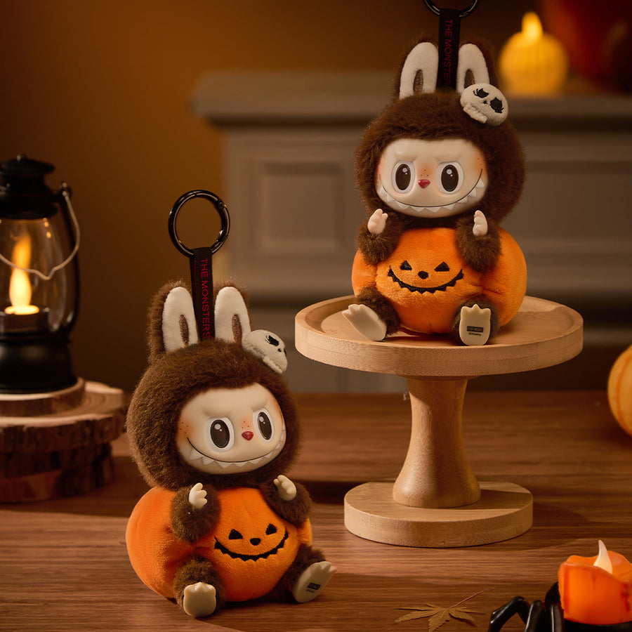 LABUBU Happy Halloween Party Series-Sitting Pumpkin Vinyl Plush Pendant