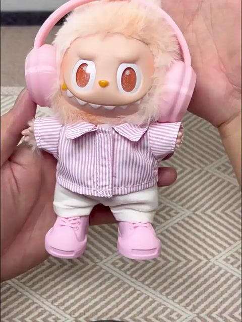 Labubu Doll Clothes - Pink Shirt Set