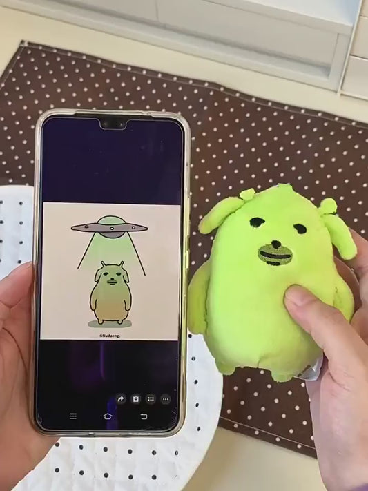 Nudaeng Alien Costume Plush Keychain