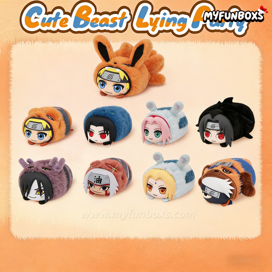 NARUTO Cute Beast Lying Party Series Plush Pendant Blind Box