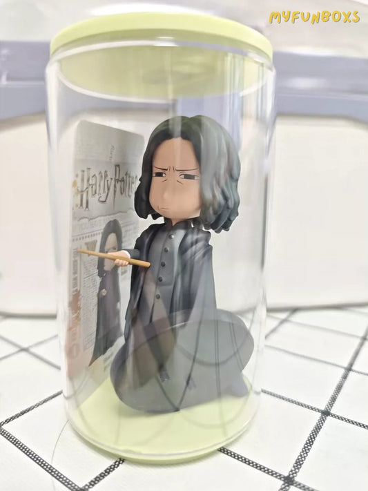 Pop Mart Harry Potter series Professor Snape chibi figurine with storage jar. (Opened)