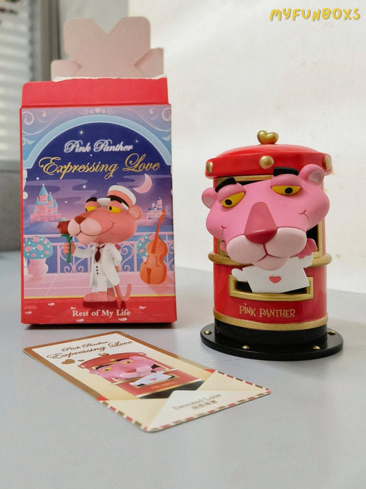 Pop Mart Pink Panther Confession Series Hidden Edition Deep Love Unspeakable, with box and card, unboxed