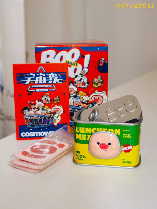 BooBoo Pig Space Convenience Store Series Blind Box - Thermal Canned Goods Box and Cards Complete (Opened)