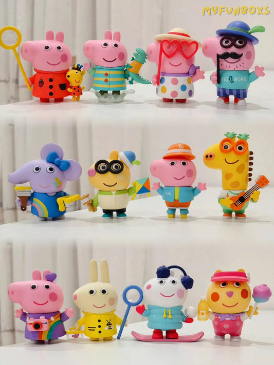 Pop Mart, Peppa Pig, and Hip Hop series 12 basic styles (Whole Set Opened)