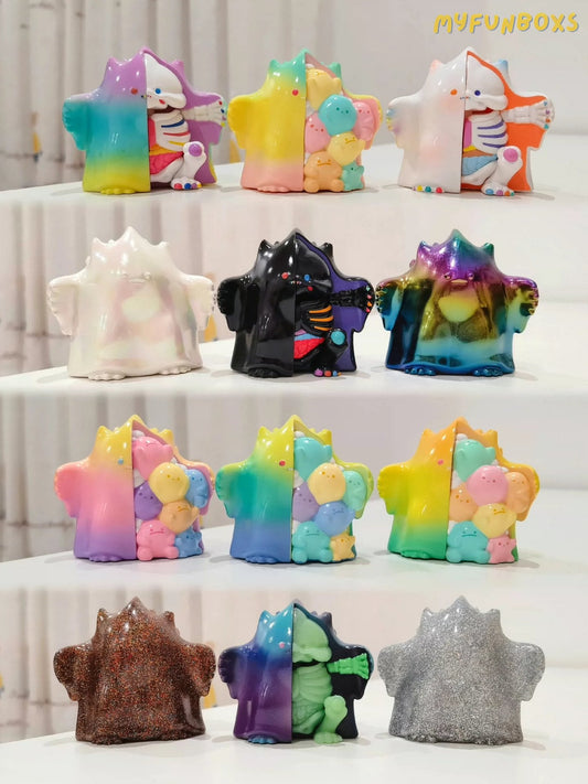 POPMART YUKI Evolution Series Blind Box Whole Set of 12 Basic Models (Whole Set Opened)