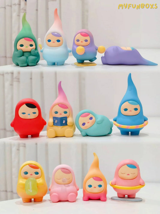 POPMART PUCKY Relaxing Beans Series Blind Box Set (12 Basic Pieces ,Whole Set Opened)